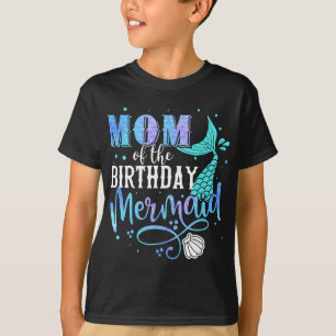 Camiseta Mamá De La Familia De La Sirena De Cumpleaños Fies