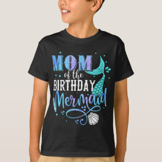 Camiseta Mamá De La Familia De La Sirena De Cumpleaños Fies