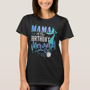 Camiseta Mamá De La Familia De La Sirena De Cumpleaños Que 