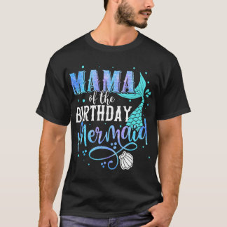 Camiseta Mamá De La Familia De La Sirena De Cumpleaños Que