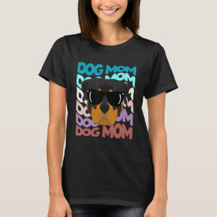 Camiseta Mamá de la familia Rottweiler Guay Retro Dog Mom