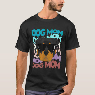 Camiseta Mamá de la familia Rottweiler Guay Retro Dog Mom