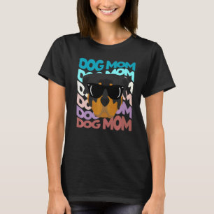 Camiseta Mamá de la familia Rottweiler Guay Retro Dog Mom