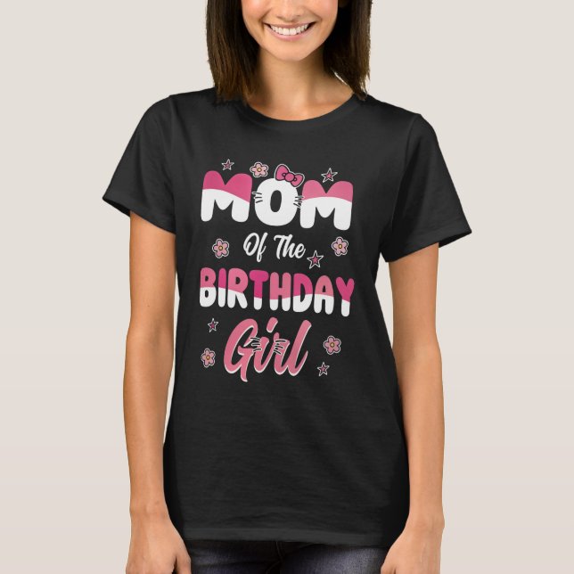Camiseta Mamá de la fiesta de cumpleaños (Anverso)