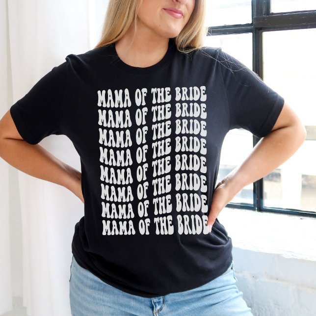 Camiseta Mamá de la fiesta de las novias en blanco (Subido por el creador)