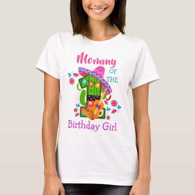 Camiseta Mamá de la fiesta de primer cumpleaños | Fiesta de (Anverso)