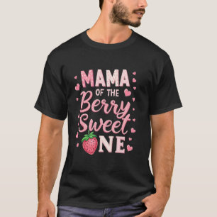 Camiseta Mamá de la fresa dulce primera cumpleaños