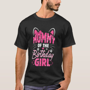 Camiseta Mamá De La Gata Cumpleañera Gatito Familia Combina