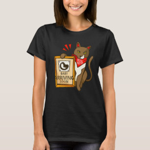 Camiseta Mamá de la hermana del gato Embarazo de la mujer