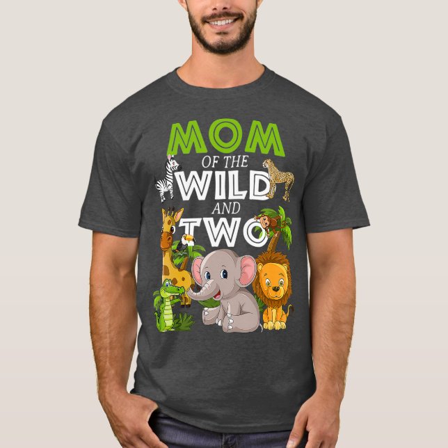 Camiseta Mamá de la jungla salvaje de Safari Birthday de do (Anverso)