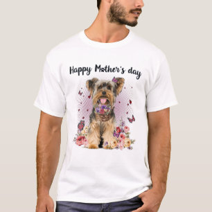 Camiseta Mamá de la madre de los Terrier de Yorkshire feliz