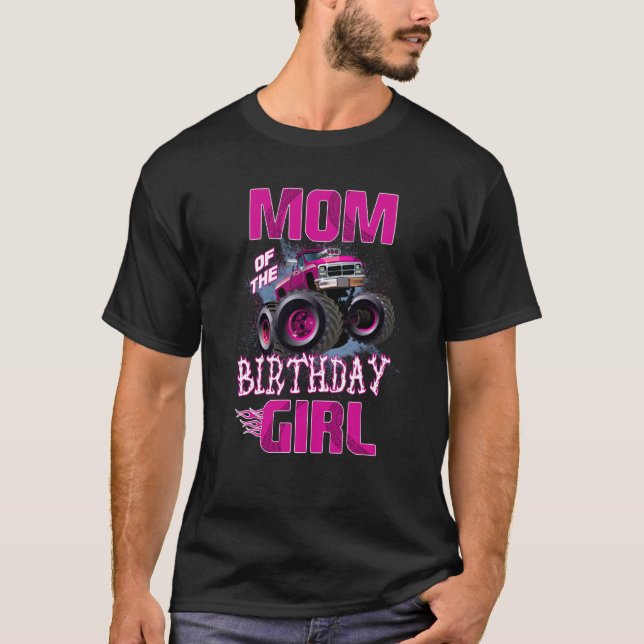 Camiseta Mamá de la madre del Chica de cumpleaños monstruo  (Anverso)