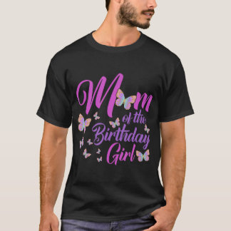 Camiseta Mamá De La Mariposa Chica De Cumpleaños Mamá Mam