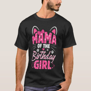 Camiseta Mamá de la niña cumpleañera gato gatito familia ig