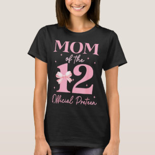 Camiseta Mamá de la niña de 12 años cumpleaños oficial pre-