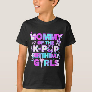 Camiseta Mamá de la niña de cumpleaños de k-pop familia a j