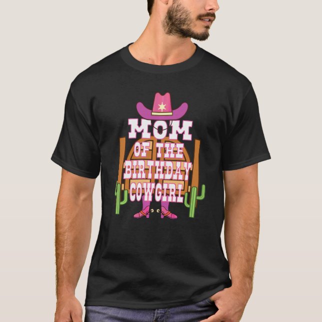 Camiseta Mamá De La Noche De Cumpleaños Niños Rodeo Fiesta  (Anverso)