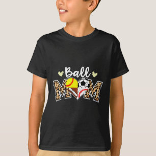 Camiseta Mamá de la pelota Leopardo Fútbol Fútbol Americano