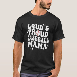 Camiseta Mamá de la pelota Retro Groovy Loud & Orgullosa Ma