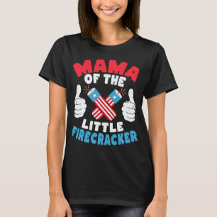 Camiseta Mamá de la pequeña mamá del petardo 4 de julio