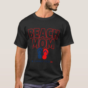 Camiseta Mamá de la playa verano 2026 chanclas patrióticas