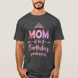 Camiseta Mamá de la primera princesa Chica de cumpleaños 