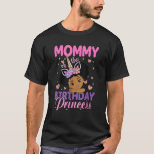 Camiseta Mamá De La Princesa De Cumpleaños Afroamericana Fa