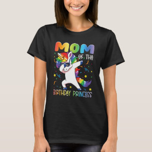 Camiseta Mamá de la princesa de cumpleaños Chica Dabbing Un