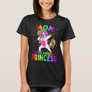 Camiseta Mamá De La Princesa De Cumpleaños Chica Dabbing Un