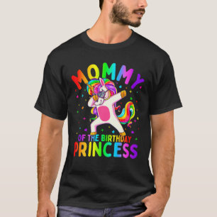 Camiseta Mamá De La Princesa De Cumpleaños Chica Dabbing Un