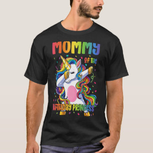 Camiseta Mamá De La Princesa De Cumpleaños Chica Dabbing Un