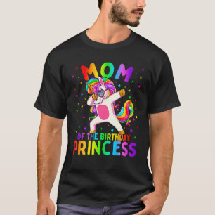 Camiseta Mamá De La Princesa De Cumpleaños Chica Dabbing Un
