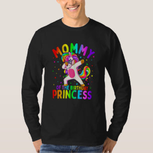 Camiseta Mamá De La Princesa De Cumpleaños Chica Dabbing Un