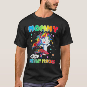 Camiseta Mamá De La Princesa De Cumpleaños Chicas Unicorn P