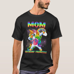 Camiseta Mamá De La Princesa De Cumpleaños Dabbing O Flossi