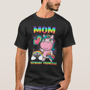 Camiseta Mamá De La Princesa De Cumpleaños Dabbing O Flossi