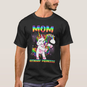 Camiseta Mamá De La Princesa De Cumpleaños Dabbing O Flossi