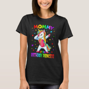 Camiseta Mamá De La Princesa De Cumpleaños Dabbing Unicorn
