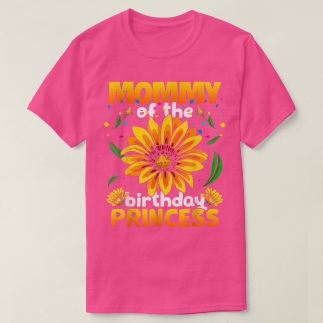 Camiseta Mamá De La Princesa De Cumpleaños Famosa Mamá Gran (Diseño del anverso)