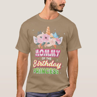 Camiseta Mamá De La Princesa De Cumpleaños Feliz Chica Unic