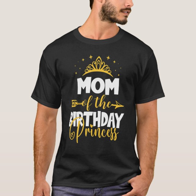 Camiseta Mamá de la Princesa de Cumpleaños Idea de cumpleañ (Anverso)