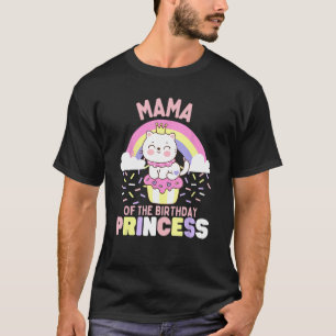 Camiseta Mamá de la princesa de cumpleaños rapé un gato en 