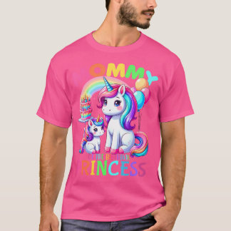 Camiseta Mamá De La Princesa De Cumpleaños Unicorn Mamá