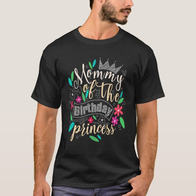Camiseta Mamá De La Princesa De Cumpleaños Y Fabulosa Chica (Anverso)