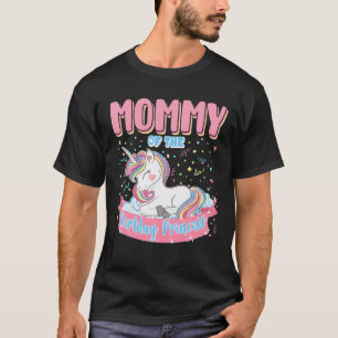 Camiseta Mamá De La Princesa Nacida Chica Unicorn Mamá