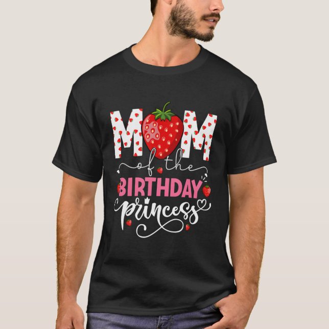 Camiseta Mamá De La Princesa Sweet Strawberry Bday Py (Anverso)