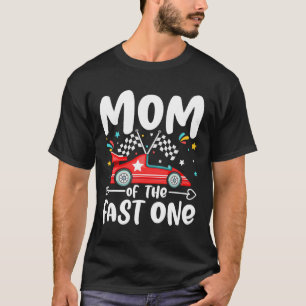 Camiseta Mamá De La Rápida Familia De Carros De Un Cumpleañ