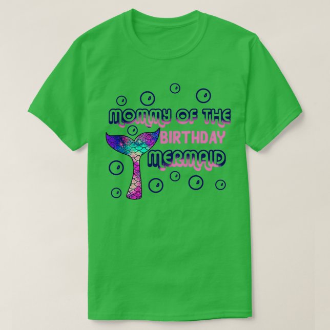 Camiseta Mamá de la sirena de cumpleaños 28 (Diseño del anverso)