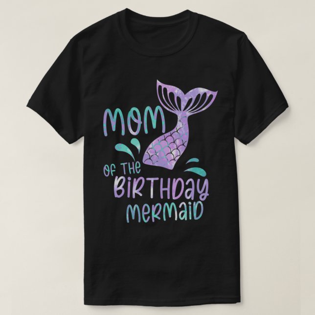 Camiseta Mamá De La Sirenita De Cumpleaños 3 (Diseño del anverso)
