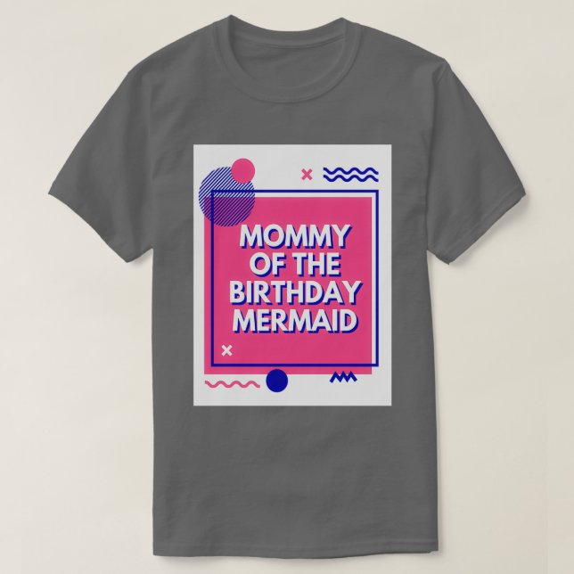 Camiseta Mamá De La Sirenita De Cumpleaños 38 (Diseño del anverso)